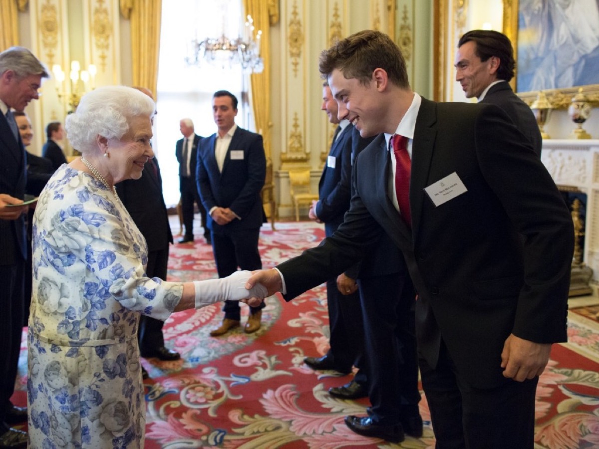 Nick Holzherr meeting Queen Elizabeth II