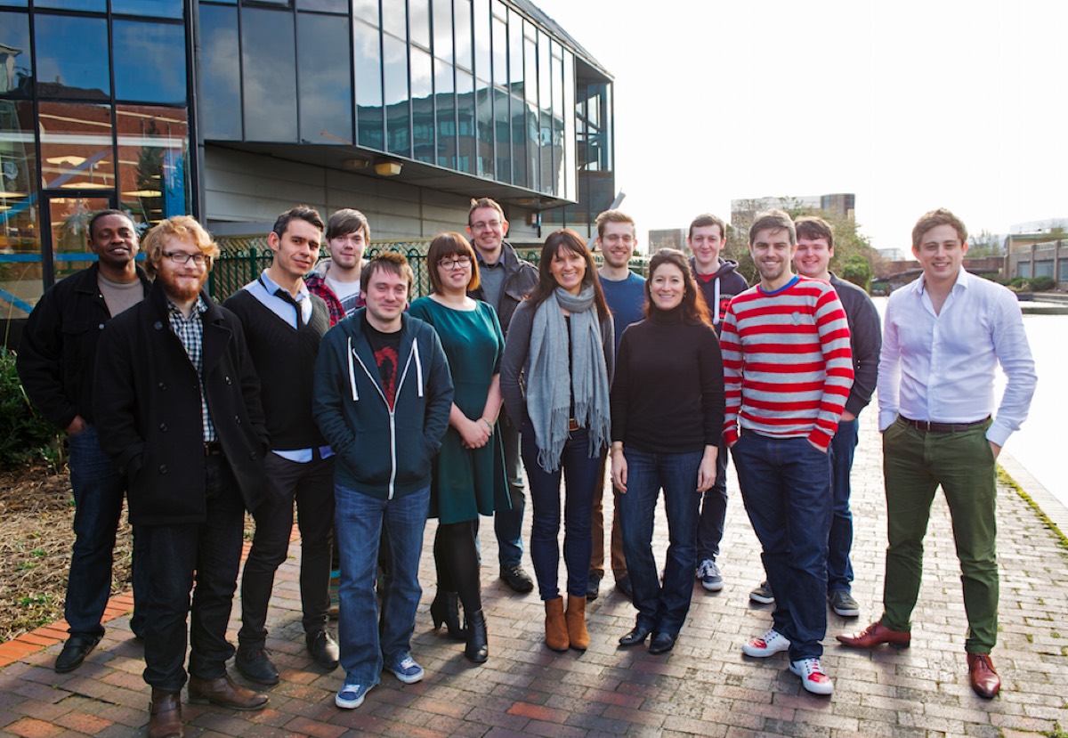 The early Whisk team outside in Birmingham